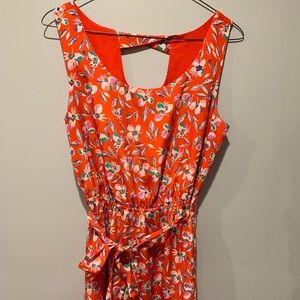 Gap orange/red floral dress